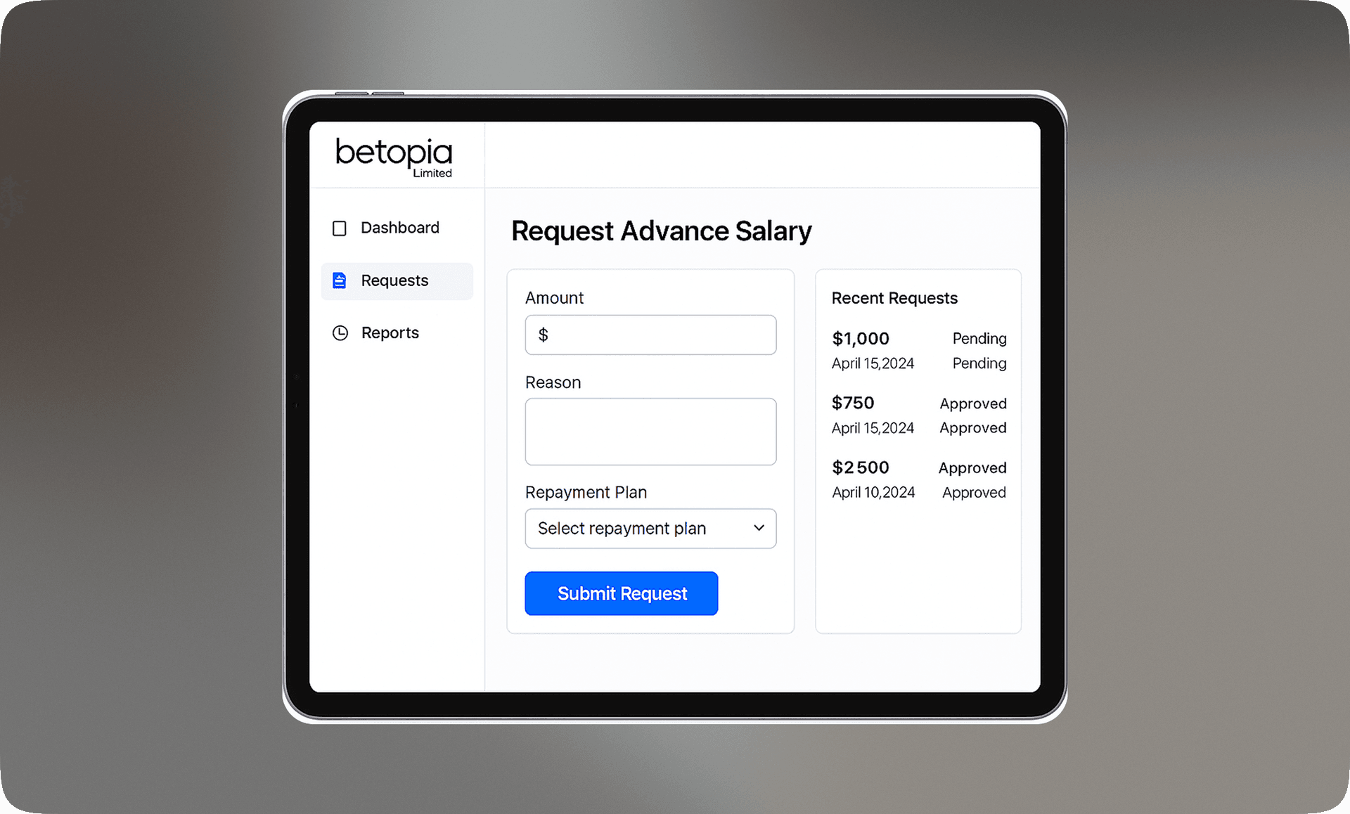 Advance Salary Request